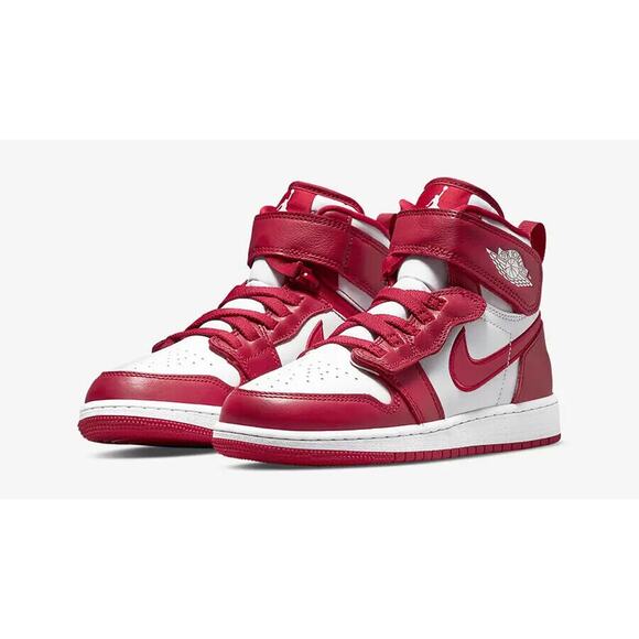 NEW Air Jordan 1 High FlyEase Cardinal Red White Sneakers DC7986 601 - SIZE 4.5Y main image 6